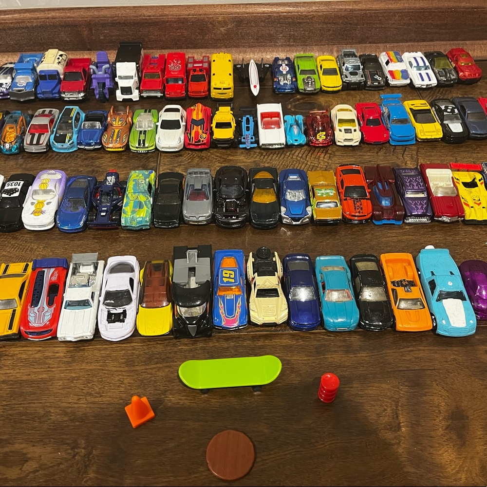 Hot wheel tracks and cars